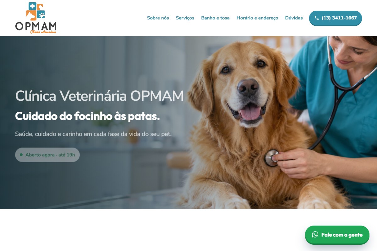 Captura do site OPMAM